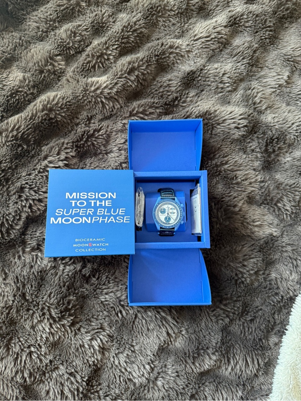 Super Blue Moonphase Men's Watch - Blue Bioceramic Design
